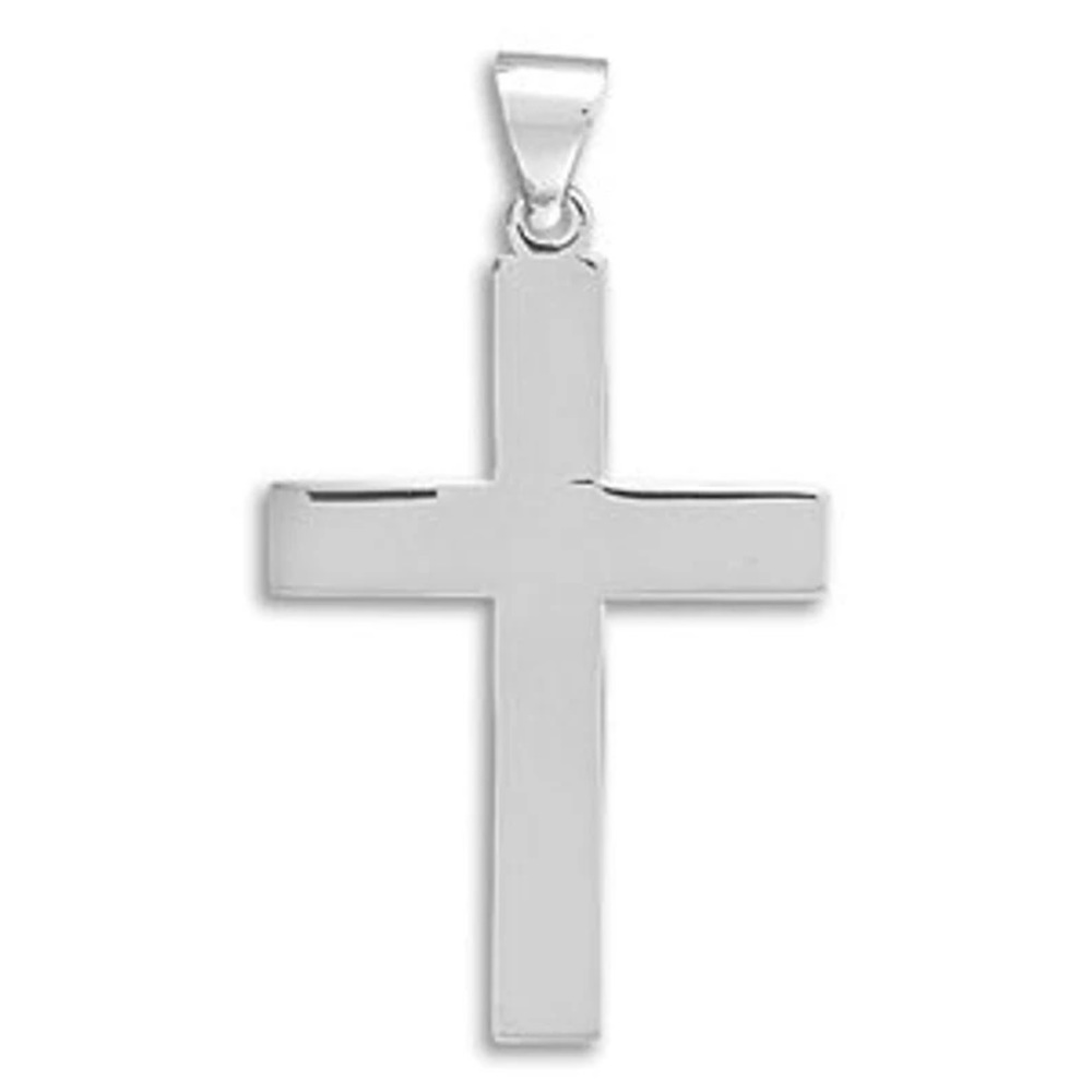 Religious Sterling Silver Men’s and Women’s Plain Cross Pendant